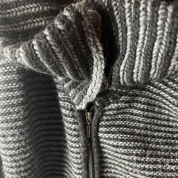 Elisabetta Collection Zip Cardigan Sweater Gray Wool Alpaca Blend Italy L - Picture 9 of 13